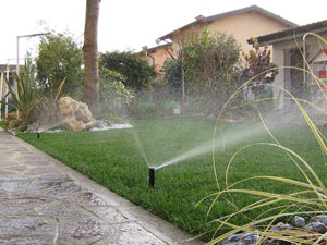 Irrigatore statico in funzione