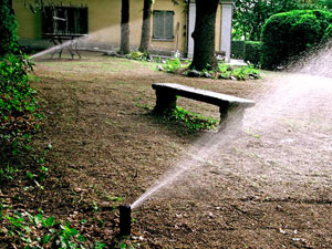 Irrigatore dinamico in funzione